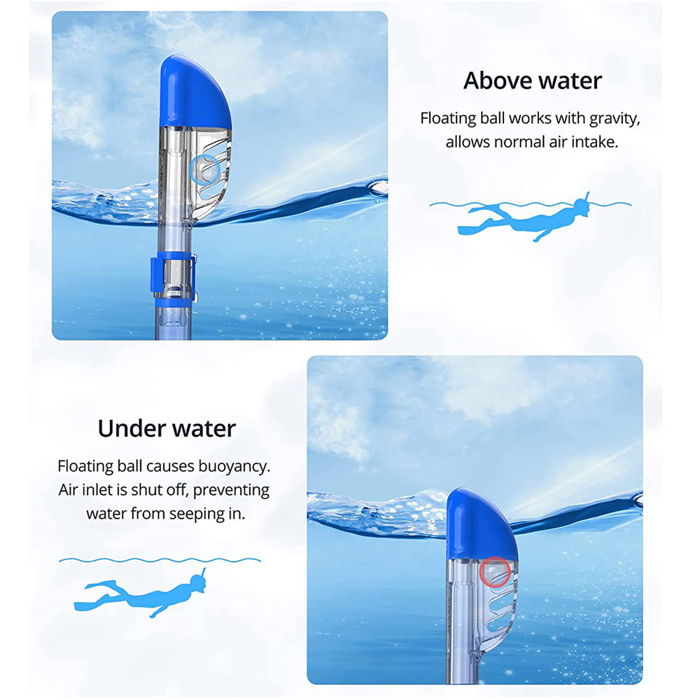 ダイビングマスク 折りたたみ式曇り止めシュノーケルマスクセッ - Snorkel Set のレビューと価格