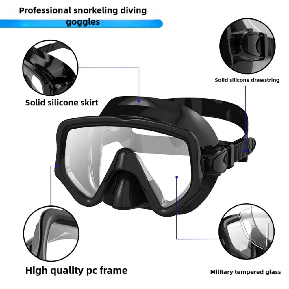 スキューバダイビングマスクシュノーケルセット大人用強化ガラス - Snorkel Set のレビューと価格