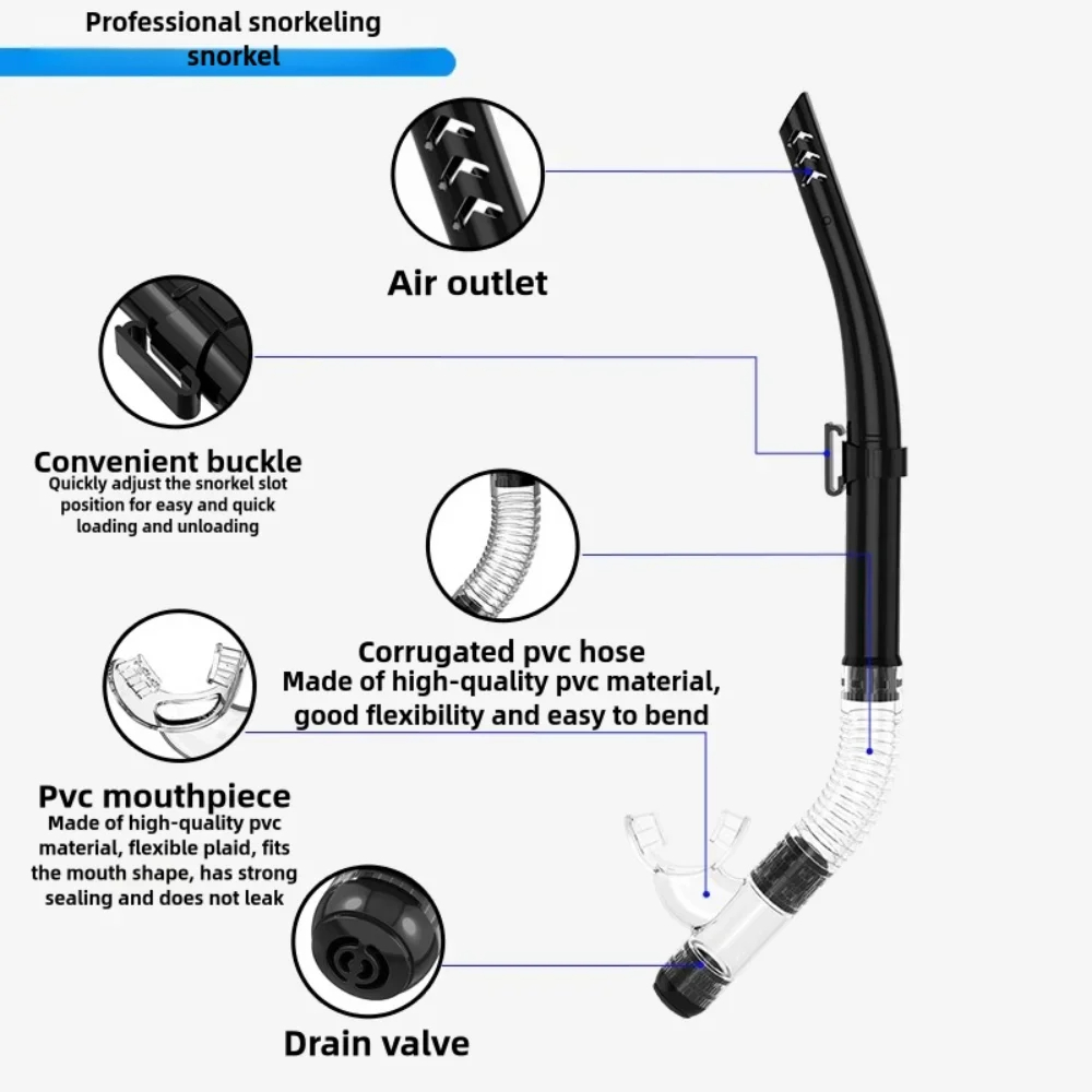 スキューバダイビングマスクシュノーケルセット大人用強化ガラス - Snorkel Set のレビューと価格