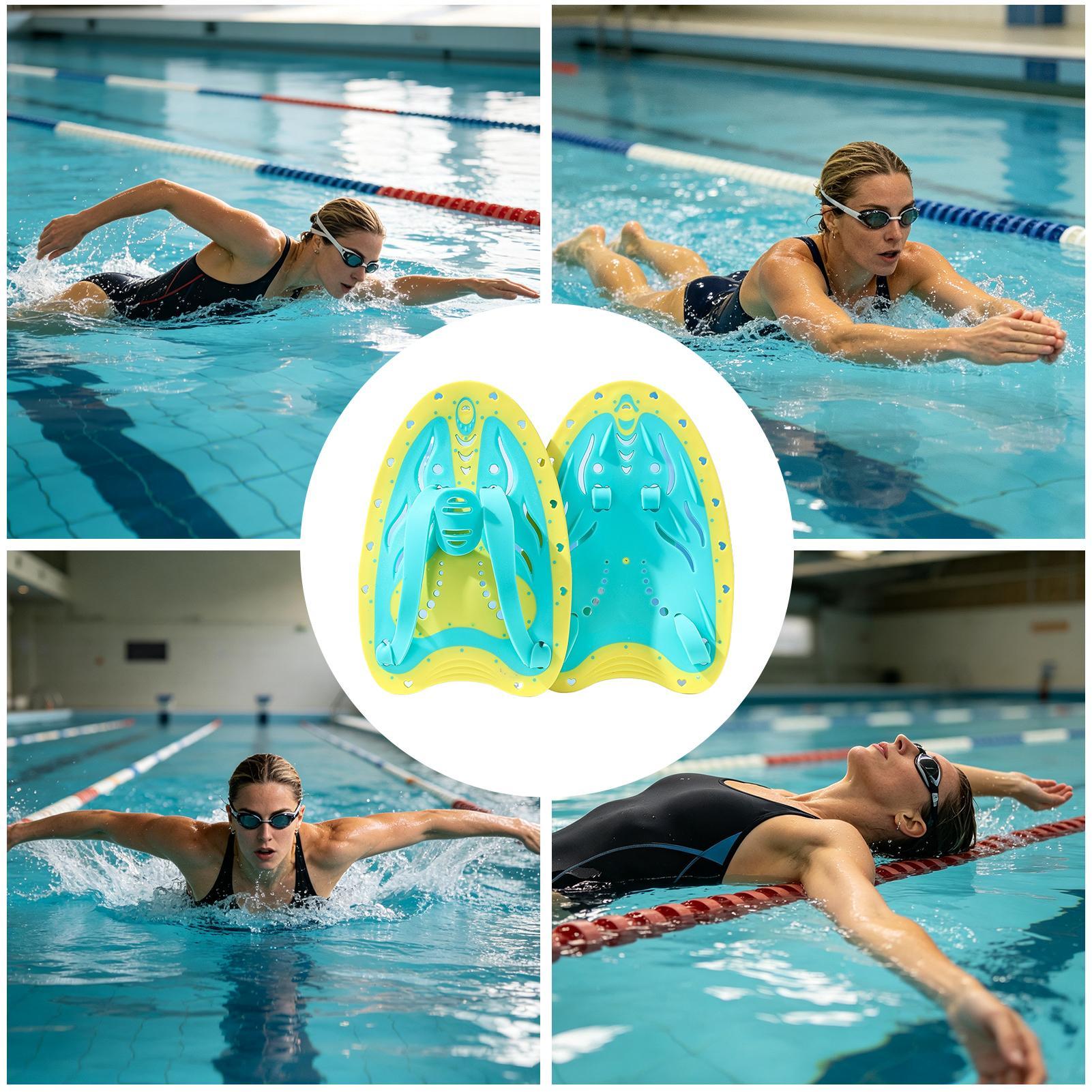 スイムパドル 水泳練習用具 調節可能なストラップ付き 水泳練 - Swim Fins のレビューと価格