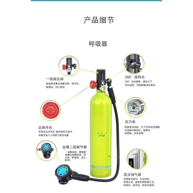 ダイビングフルセットマスクシュノーケル携帯用酸素呼吸器水中装 - Snorkel Set のレビューと価格