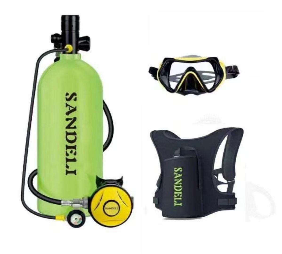 メーカー製4リットルスキューバタンクレギュレーターとフルフェ - Diving Mask のレビューと価格