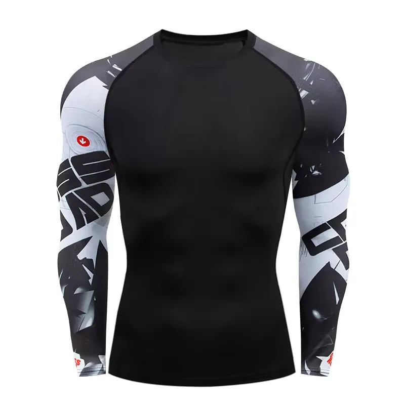 3D長袖MMAラッシュガード メンズ 2026 BJJ柔術用 - Rash Guard のレビューと価格