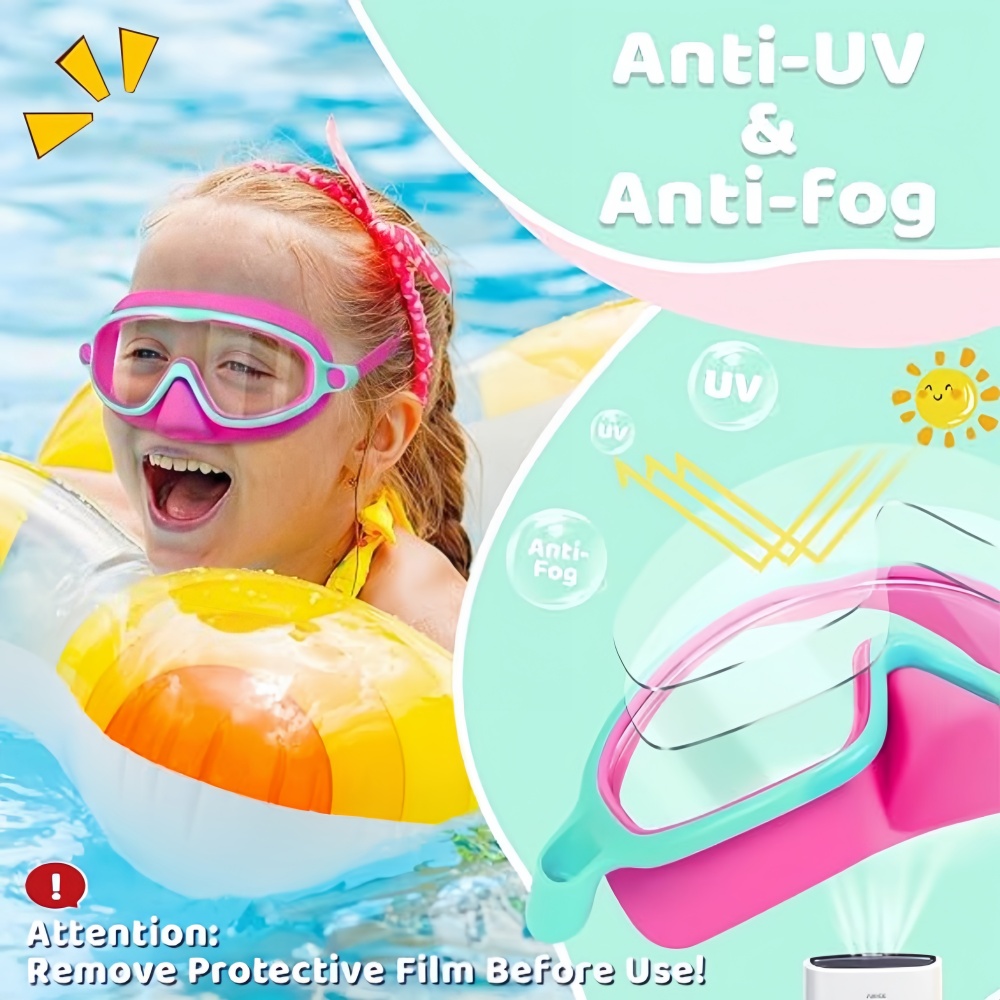 子供用スイムゴーグル ノーズカバー付き UV耐衝撃 広視野  - Diving Mask のレビューと価格