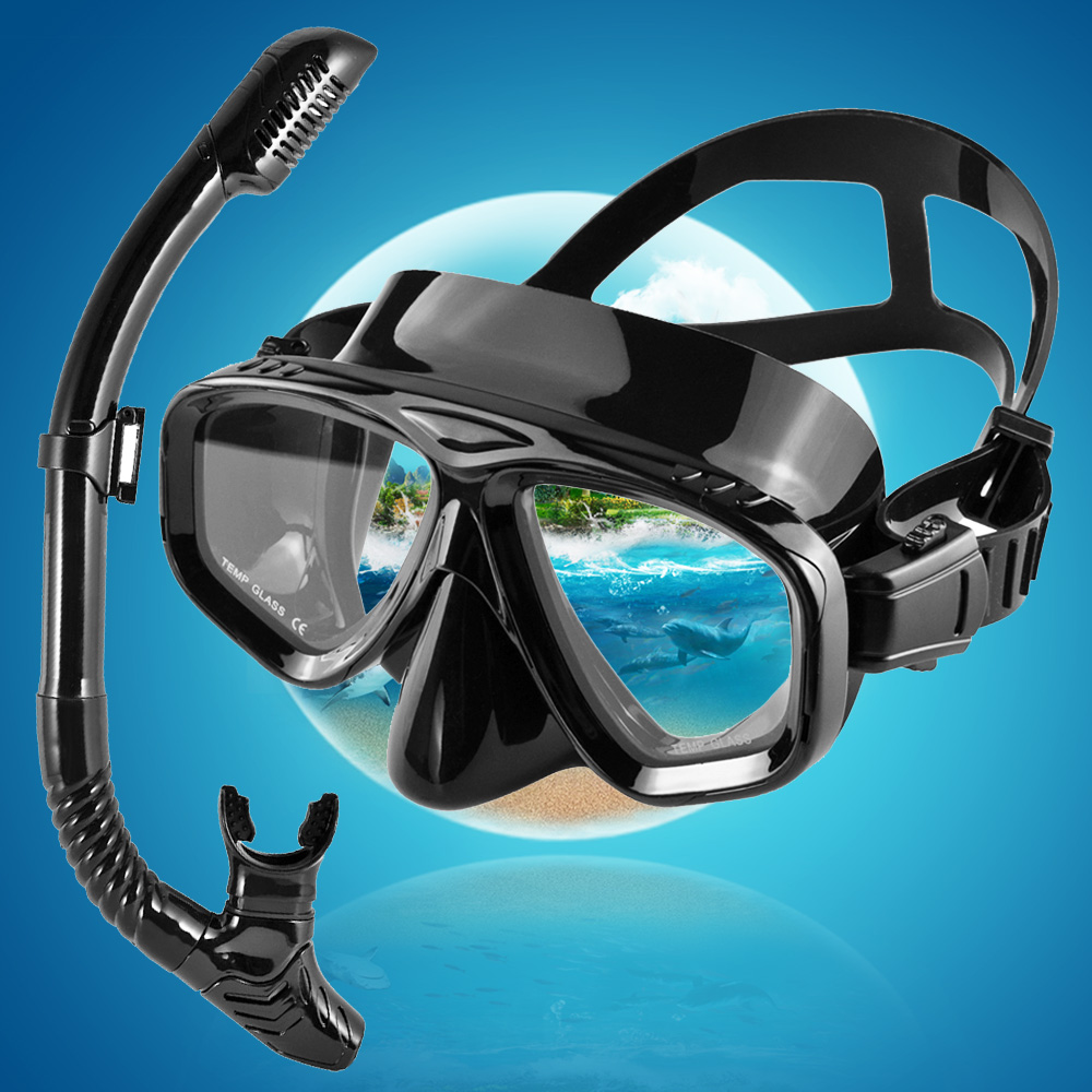 ドライシュノーケルダイビングマスクセット、プロのスキューバス - Snorkel Set のレビューと価格