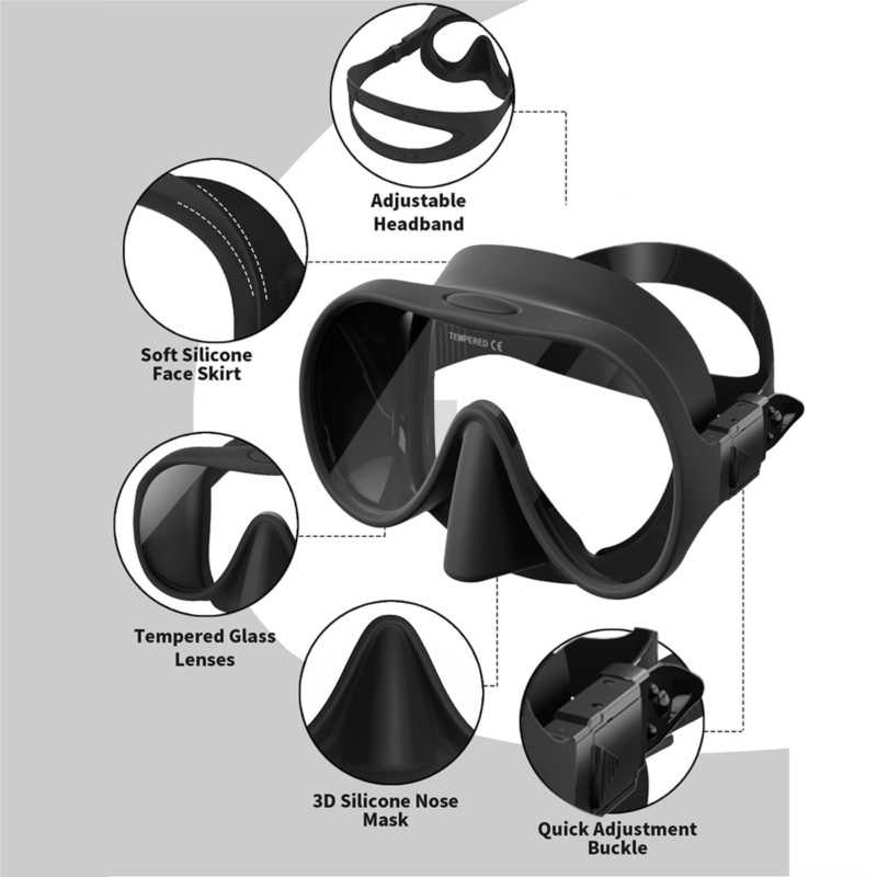 大人用シュノーケルセット。半防水仕様のシュノーケルマスク。強 - Snorkel Set のレビューと価格