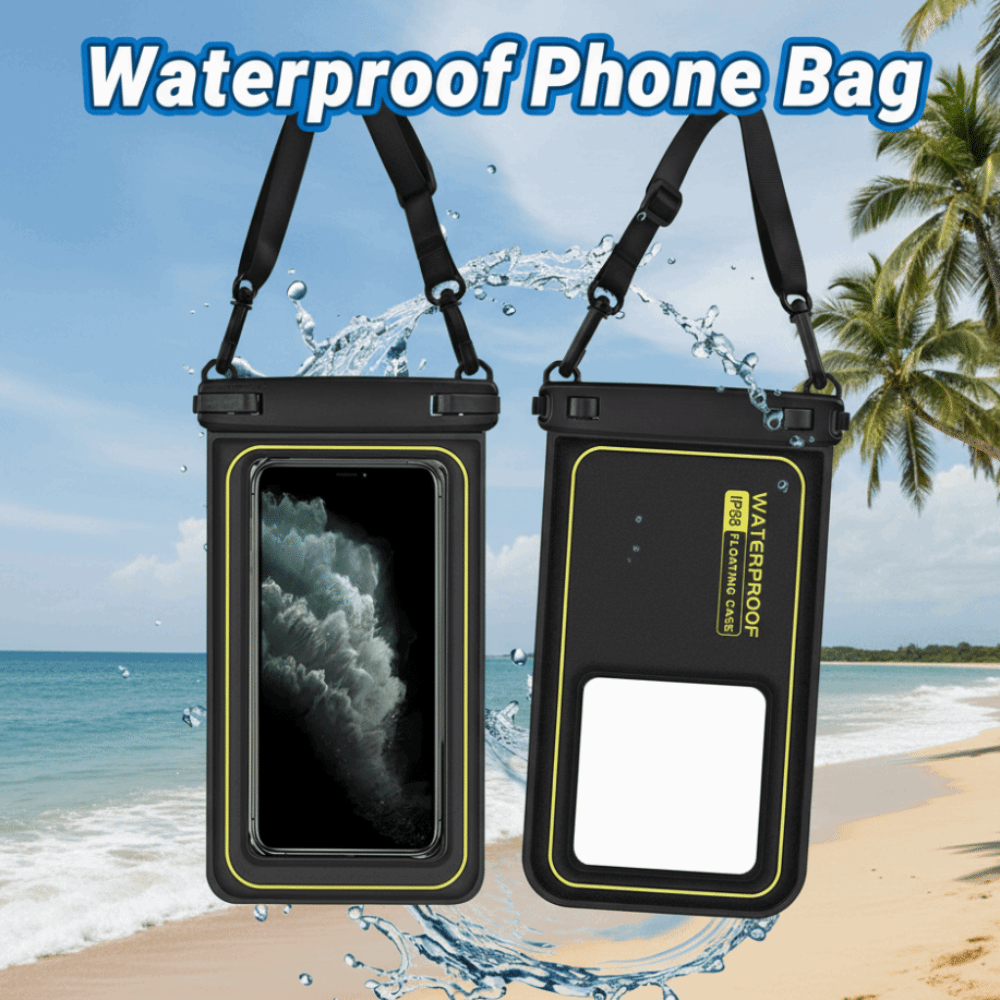 タッチスクリーン対応、防水仕様の携帯電話用バッグ。透明で水中 - Dry Bag Waterproof のレビューと価格