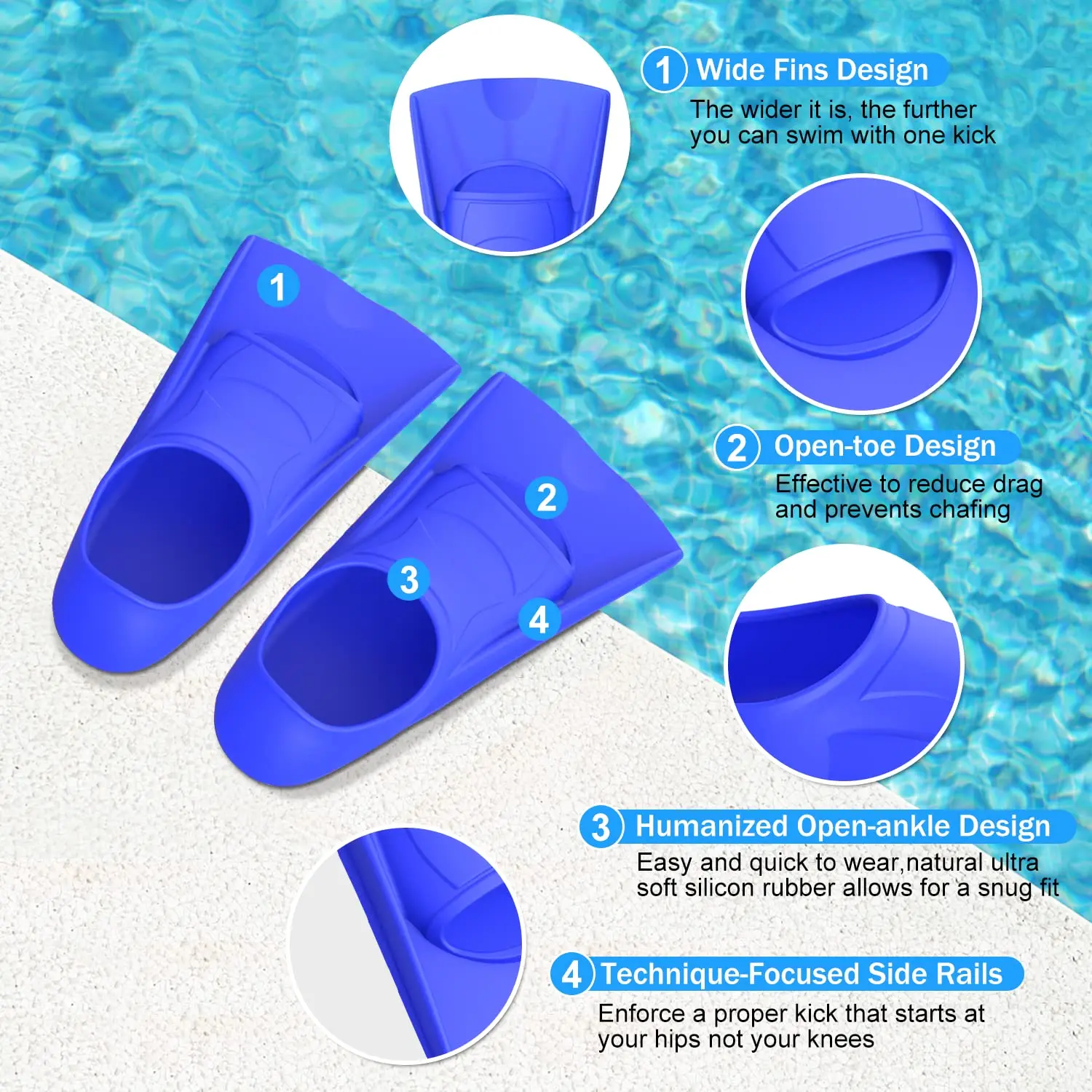 水泳トレーニングフィンシリコーンプロフェッショナルスキューバ - Snorkel Set のレビューと価格