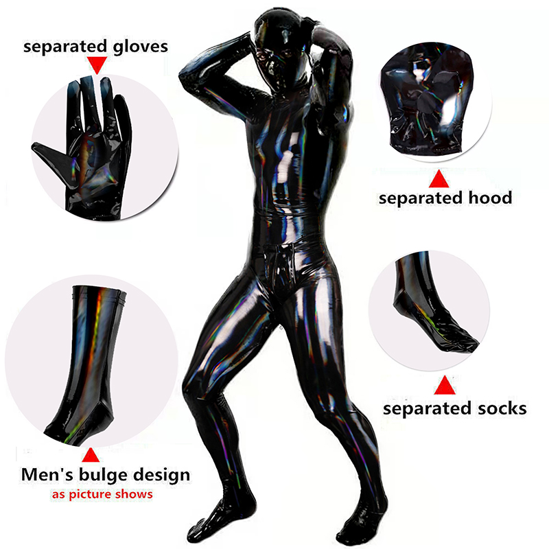 男性用PVCレザーキャットスーツ,ラテックス全身タイツ,タイ - Wetsuit Men のレビューと価格