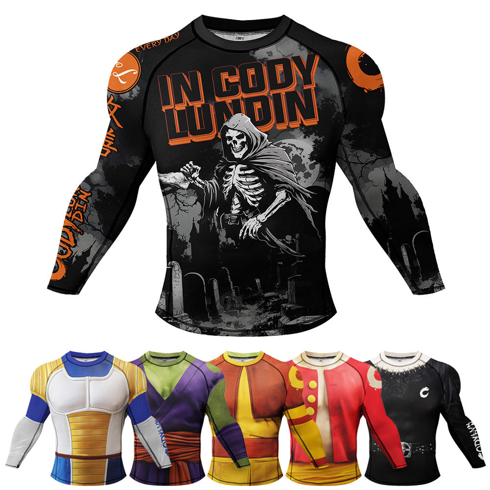 ラッシュガード着用 MMA Tシャツ男性モック圧縮シャツ長袖 - Rash Guard のレビューと価格